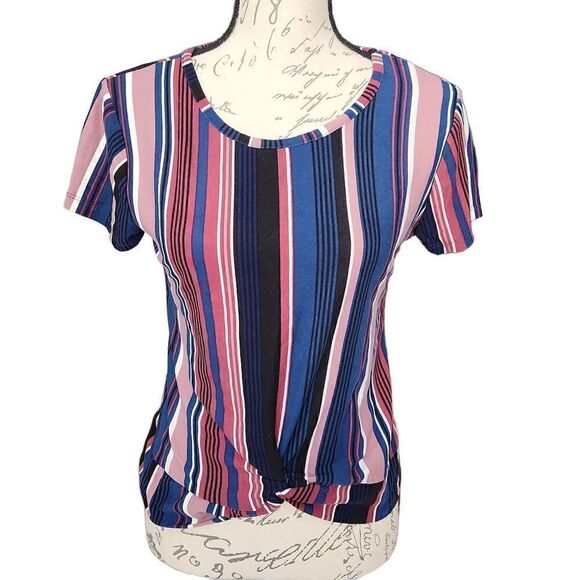 Rue 21 Striped Twist Front Top - Picture 1 of 6